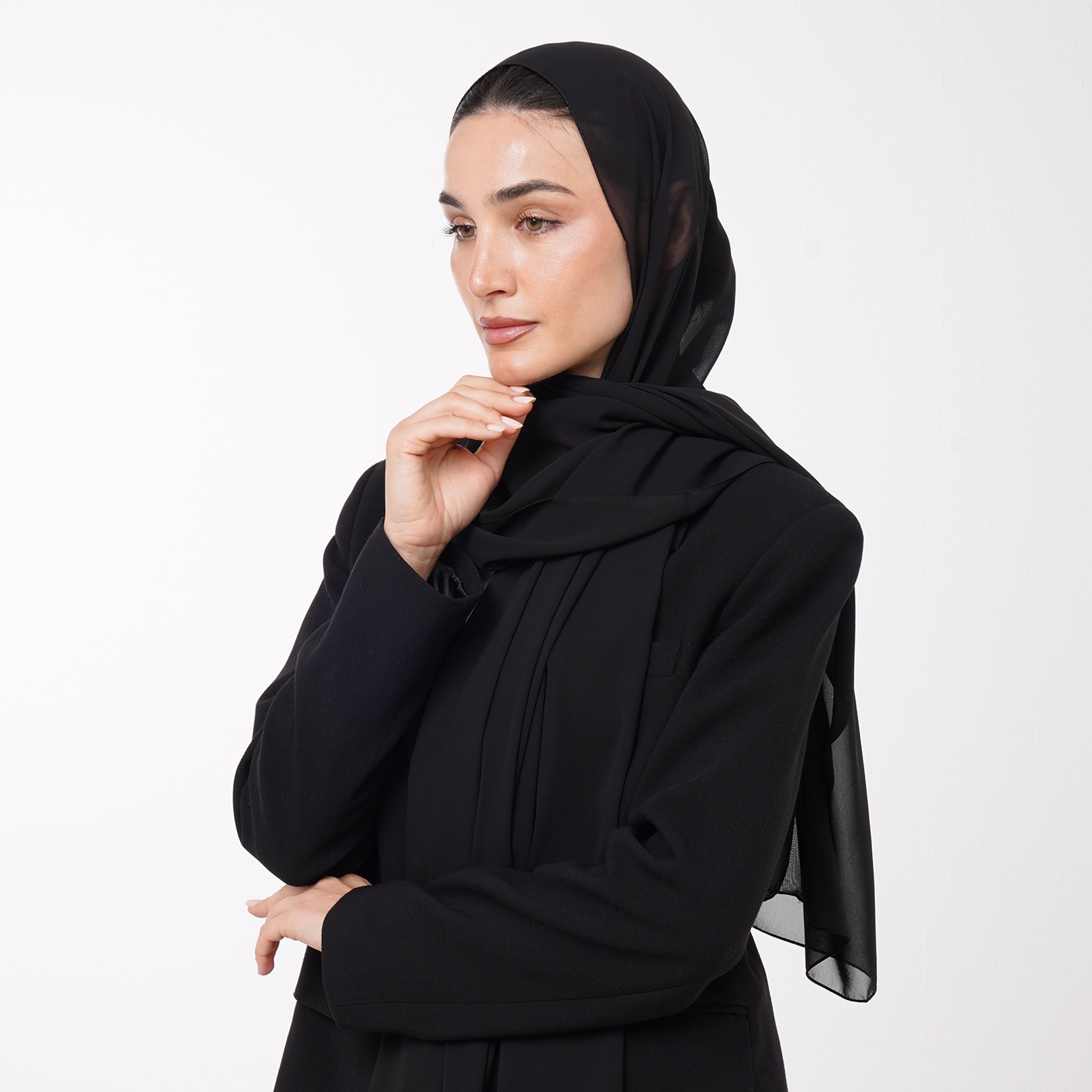 Essential Everyday Chiffon Hijab - Black