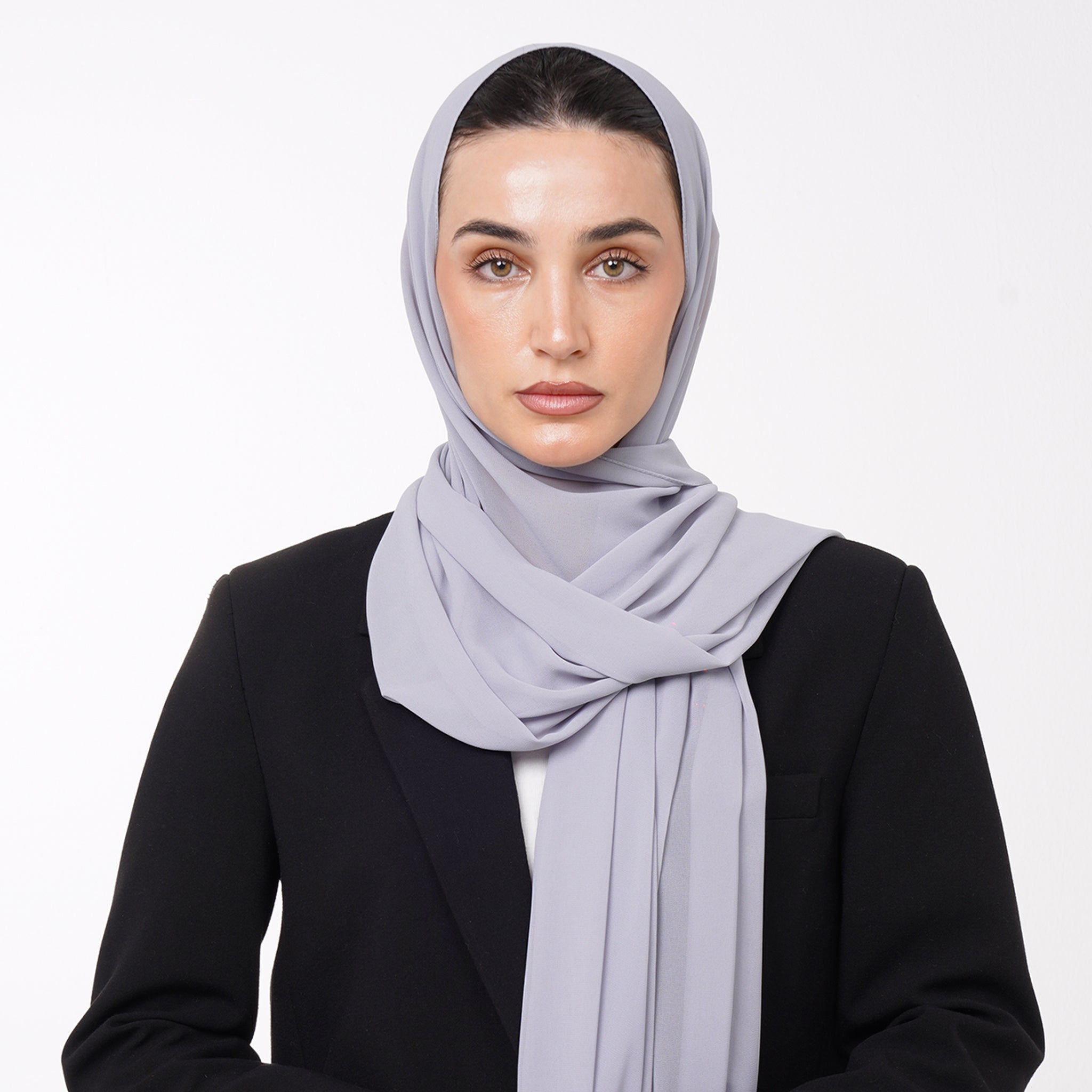 Essential Everyday Chiffon Hijab - Cool Lavender Gray