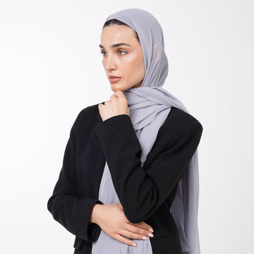 Essential Everyday Chiffon Hijab - Cool Gray