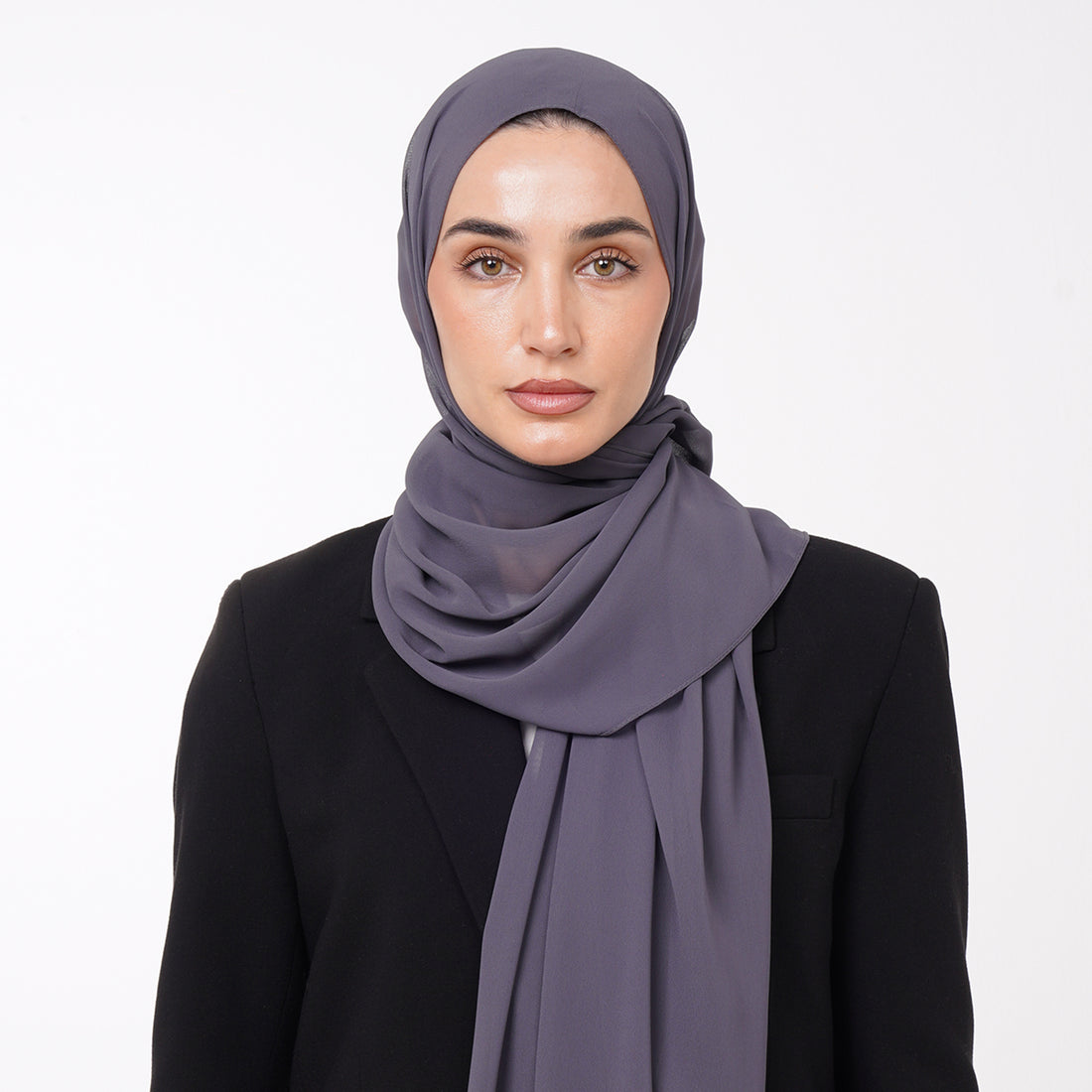 Essential Everyday Chiffon Hijab - Slate Gray