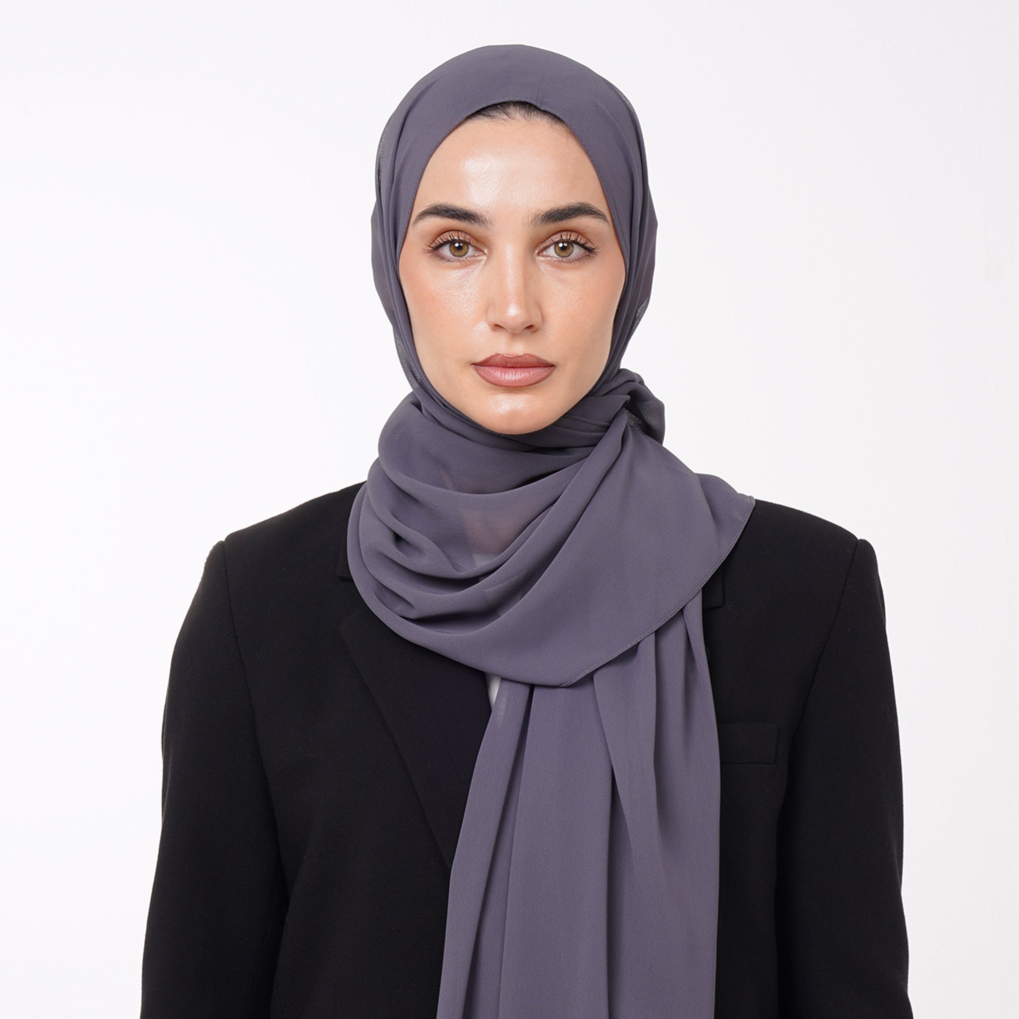 Essential Everyday Chiffon Hijab - Slate Gray