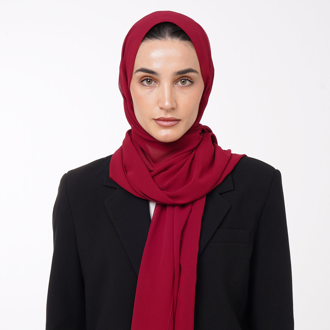 Essential Everyday Chiffon Hijab - Crimson Red