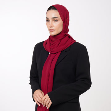 Essential Everyday Chiffon Hijab - Crimson Red