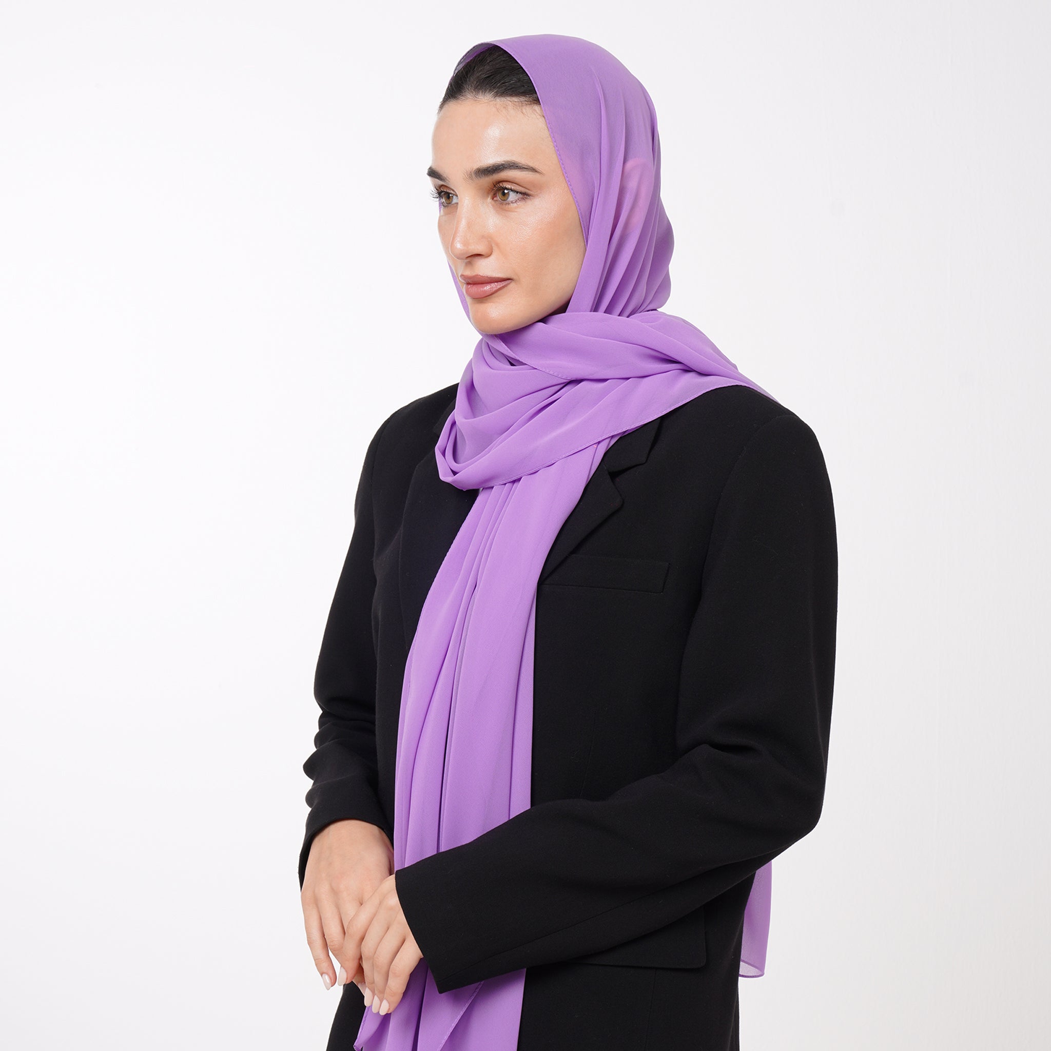 Essential Everyday Chiffon Hijab - Lavender Purple