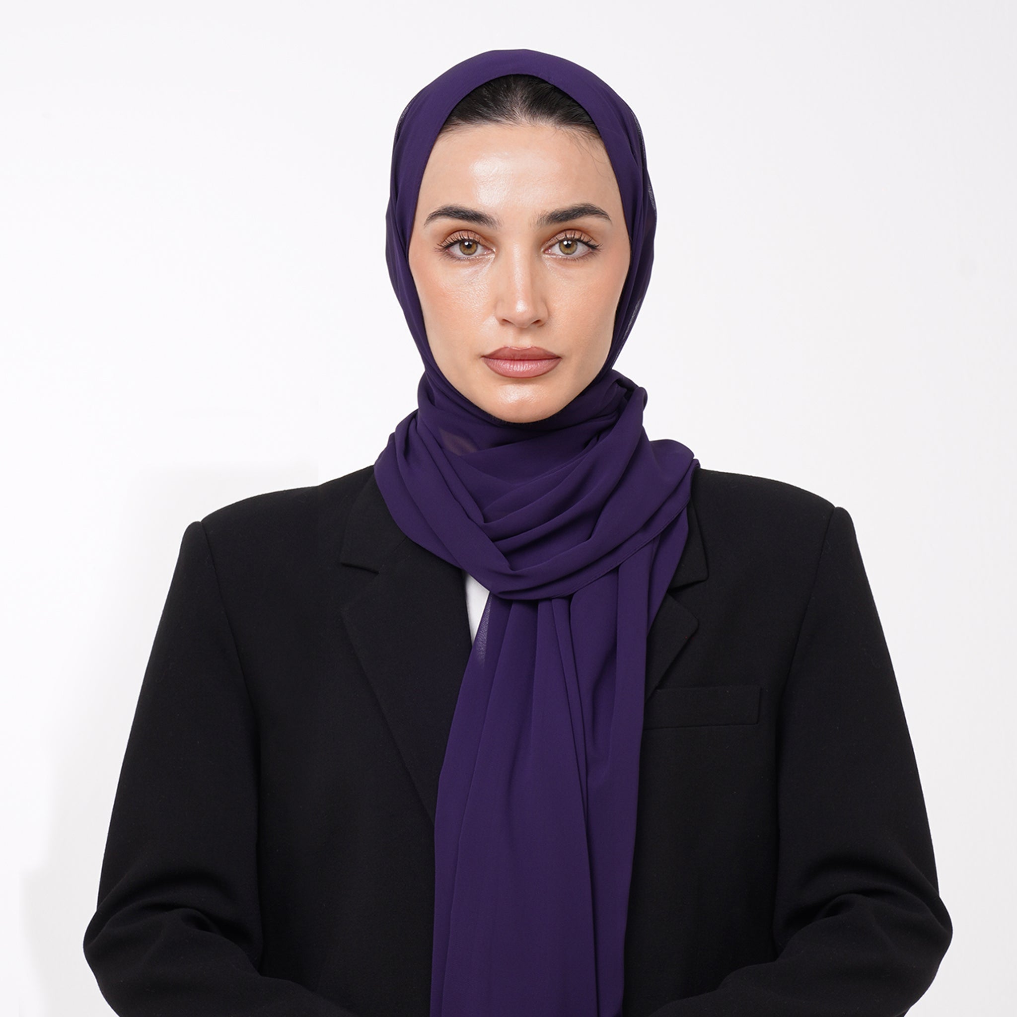 Essential Everyday Chiffon Hijab - Deep Plum Purple