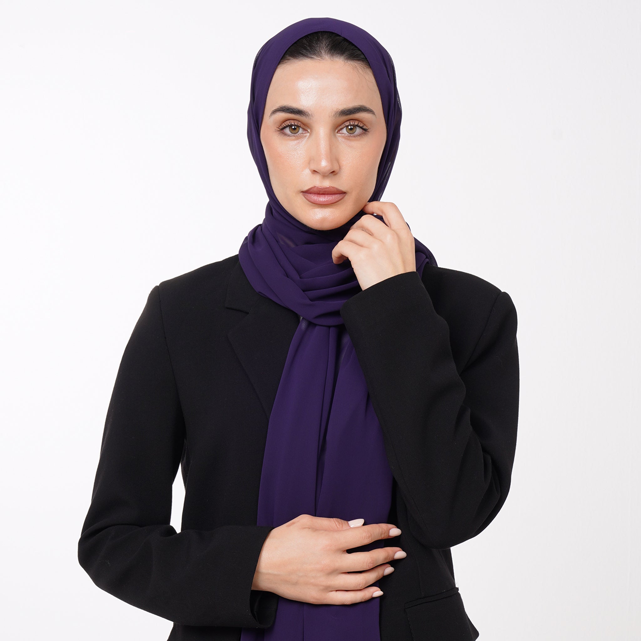 Essential Everyday Chiffon Hijab - Deep Purple