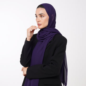 Essential Everyday Chiffon Hijab - Deep Purple