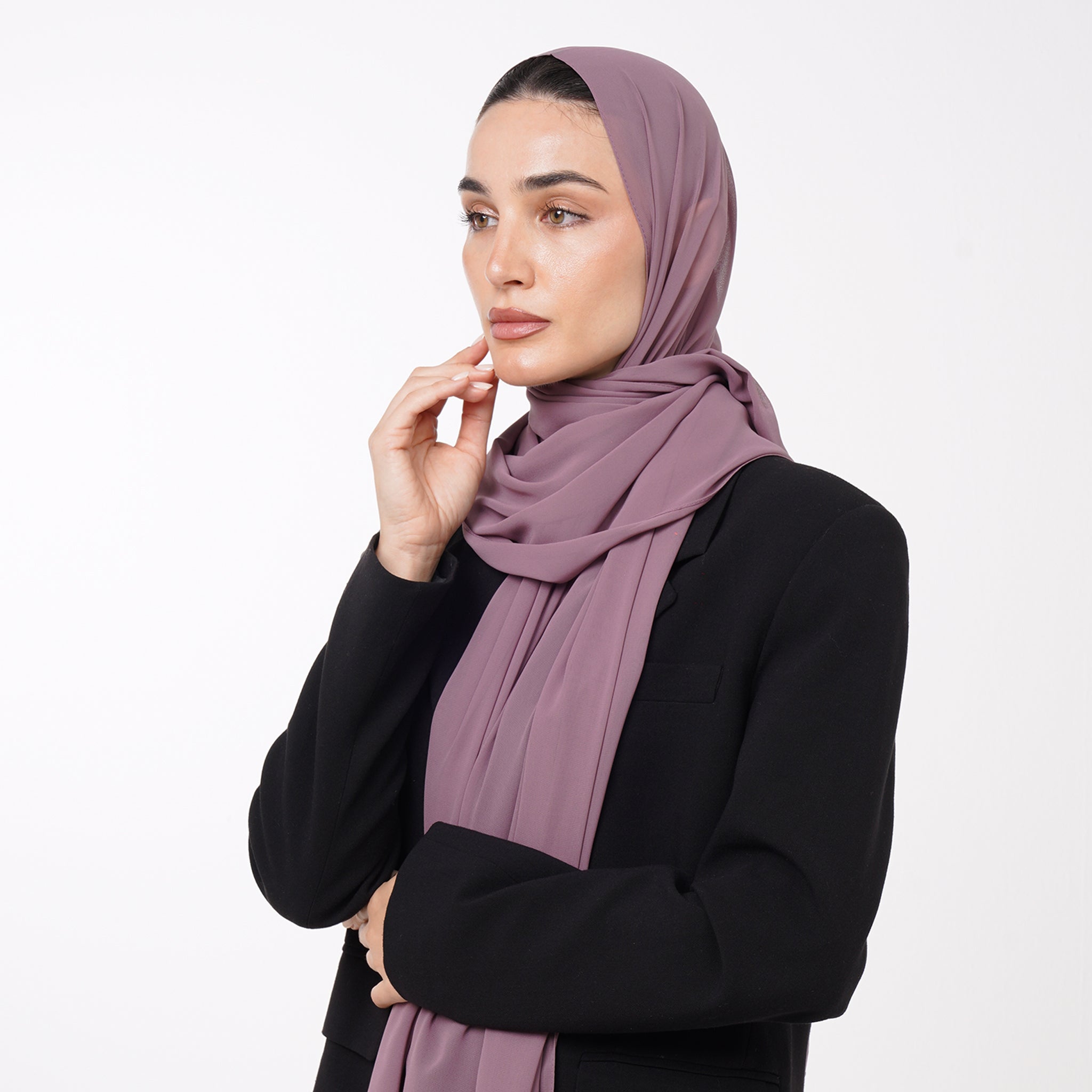 Essential Everyday Chiffon Hijab - Dusty Orchid
