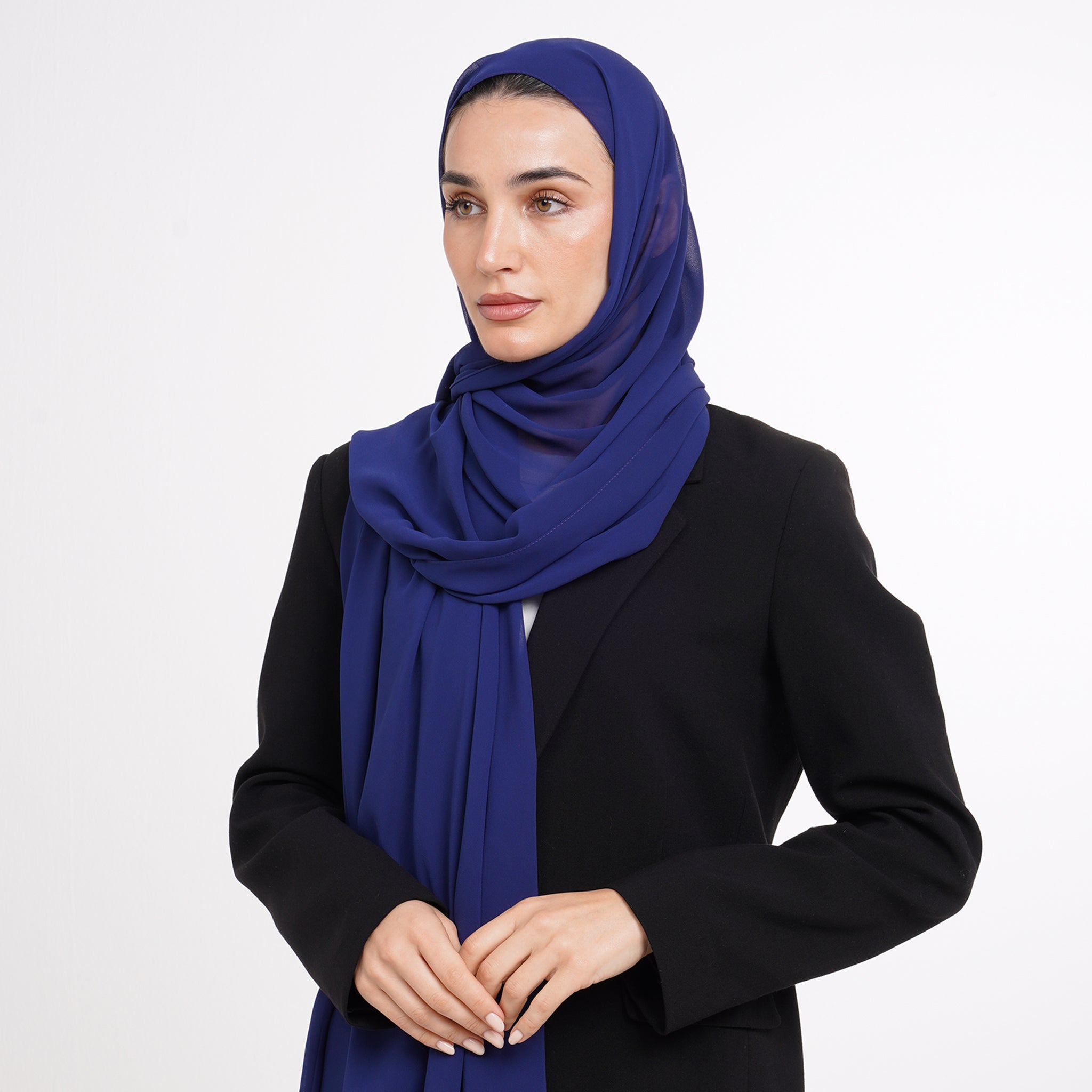 Essential Everyday Chiffon Hijab - Navy Blue