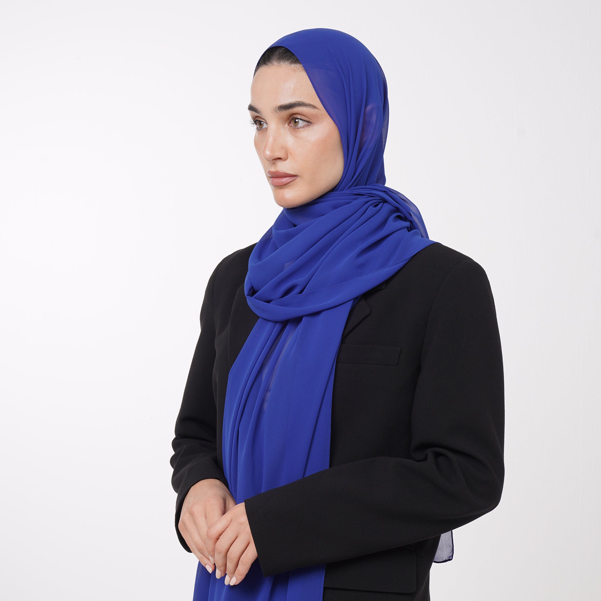 Essential Everyday Chiffon Hijab - Cobalt Blue