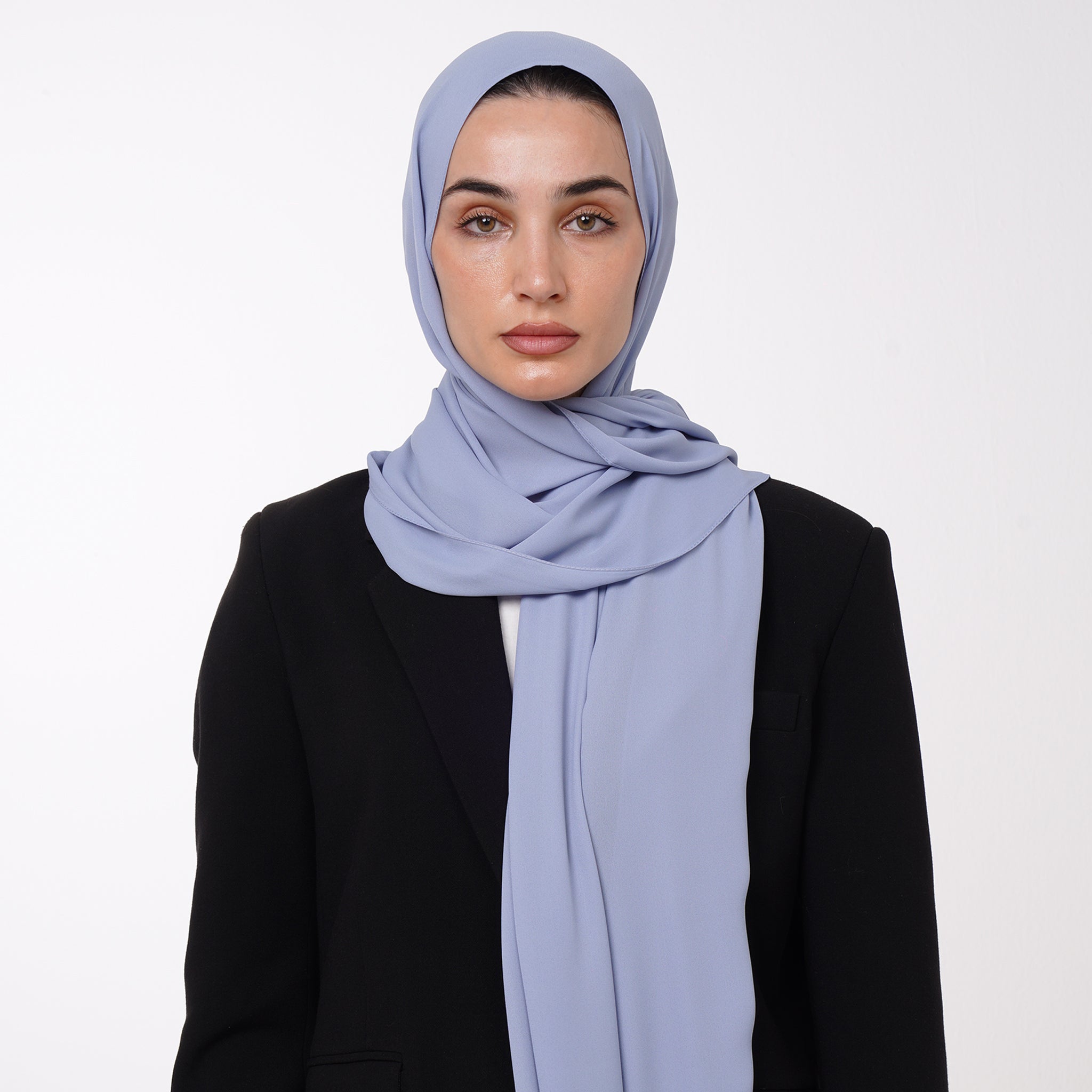 Premium Chiffon Hijab - Soft Periwinkle