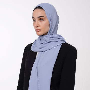 Premium Chiffon Hijab - Soft Periwinkle