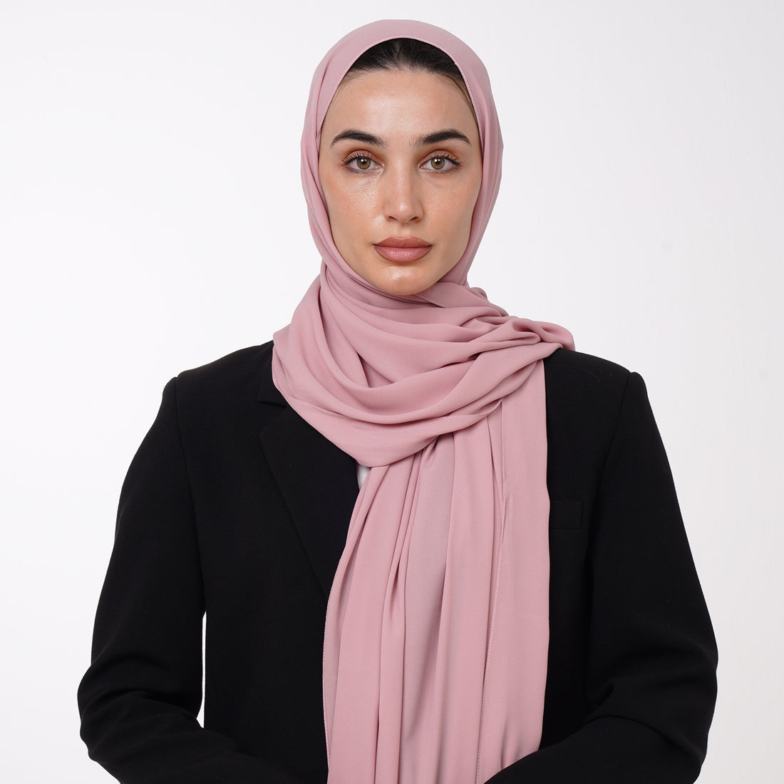 Premium Chiffon Hijab - Dusty Blush