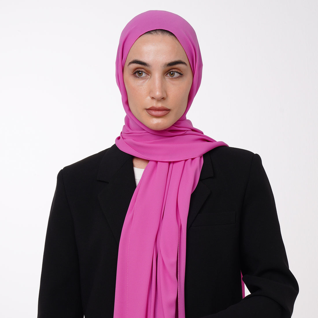 Premium Chiffon Hijab - Vibrant Fuchsia