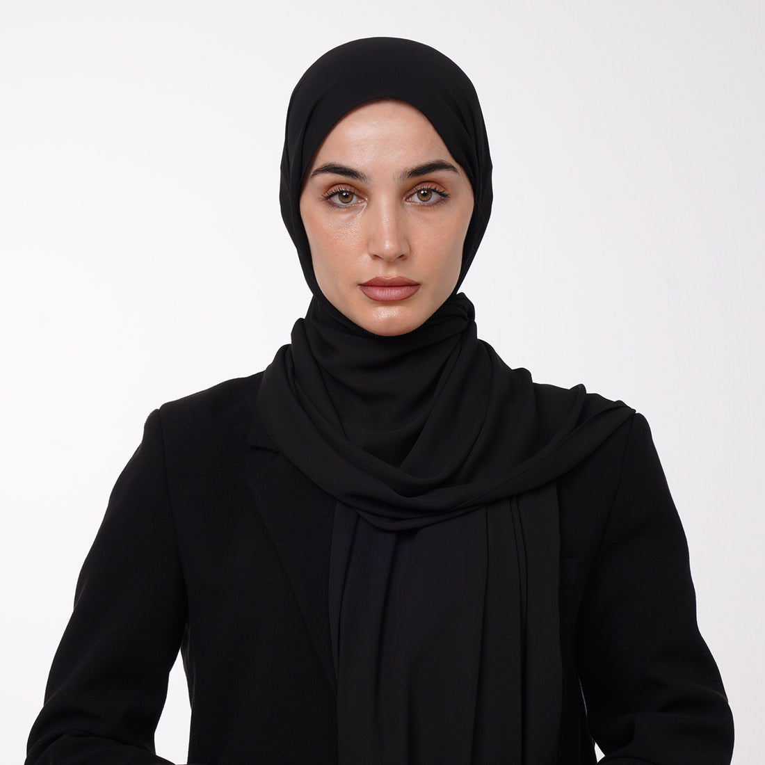 Premium Chiffon Hijab - Classic Jet Black