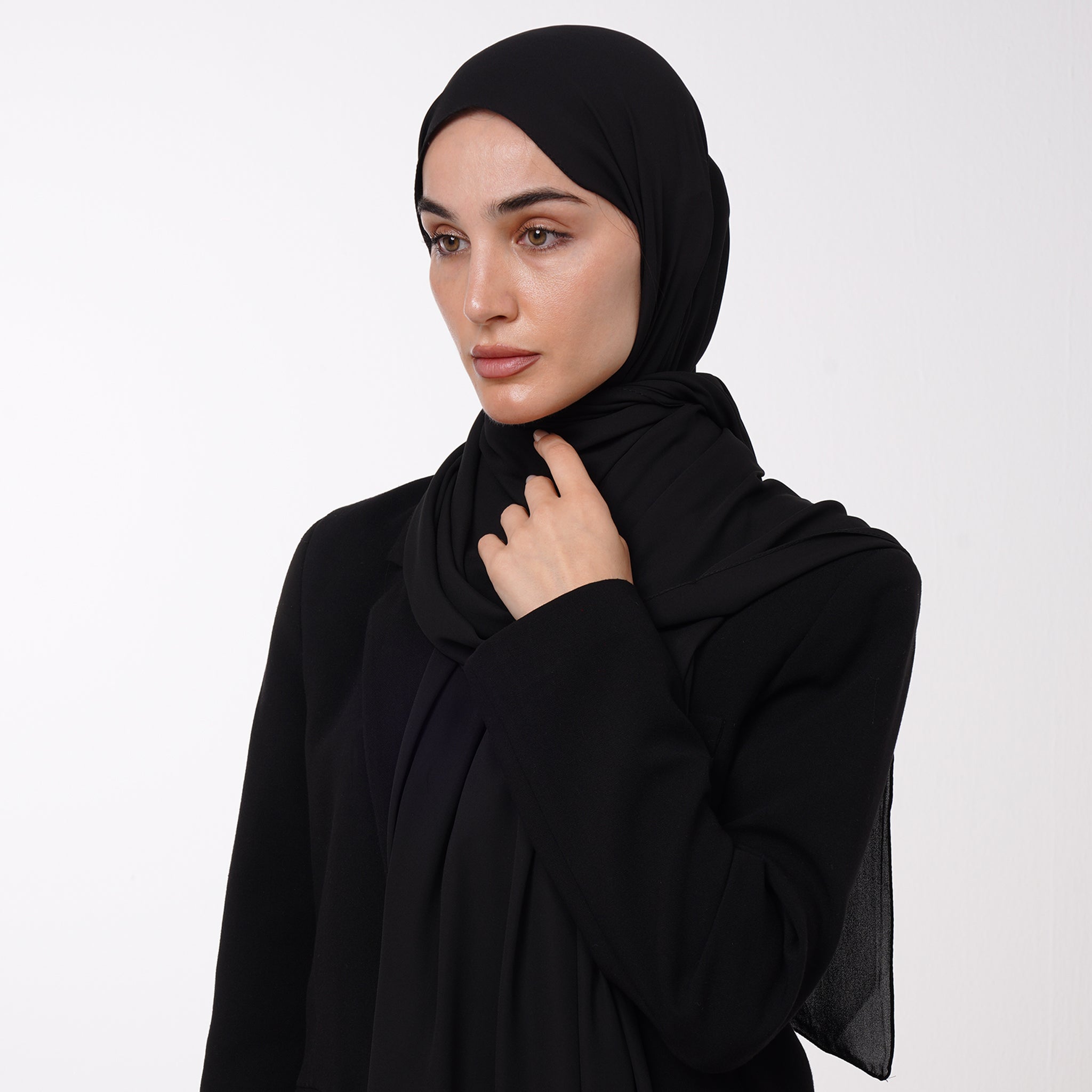 Premium Chiffon Hijab -Classic Black