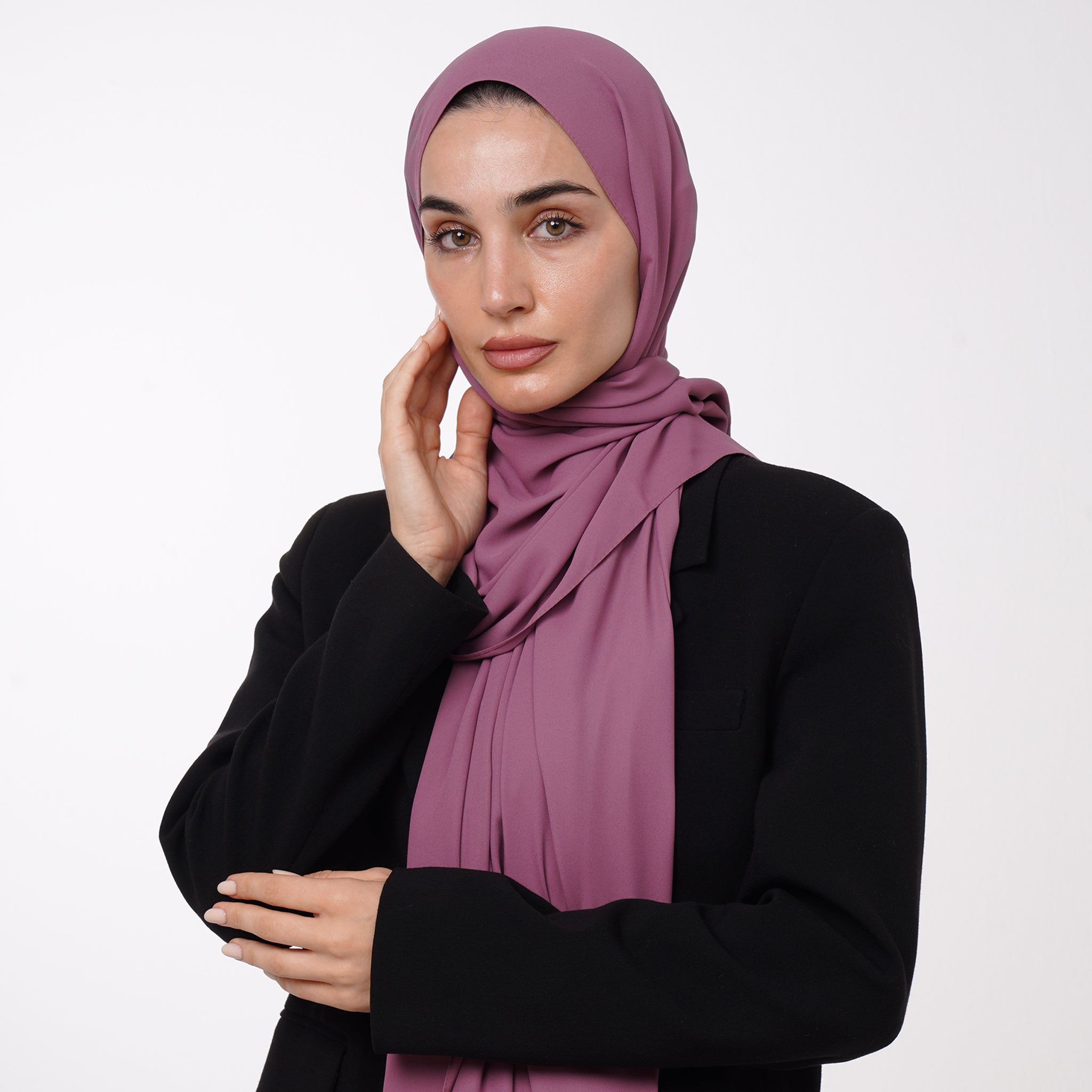 Premium Chiffon Hijab - Dusty Rose