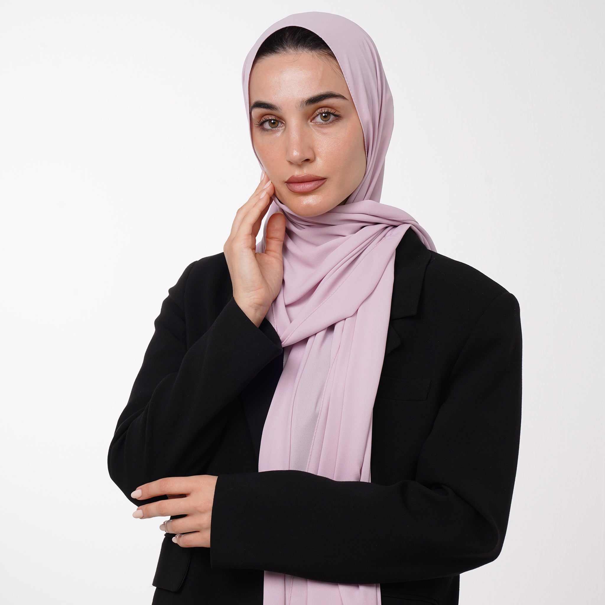 Premium Chiffon Hijab - Dusty Mauve