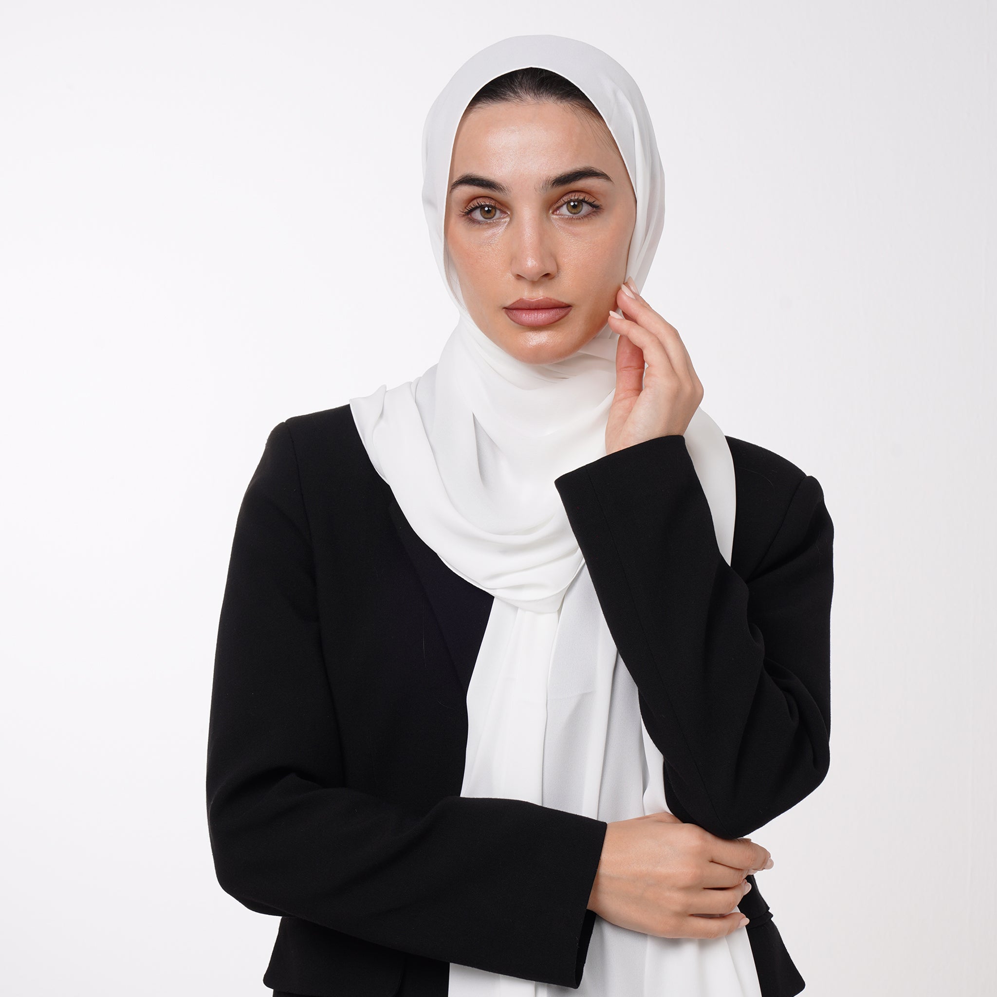 Premium Chiffon Hijab -Pure White