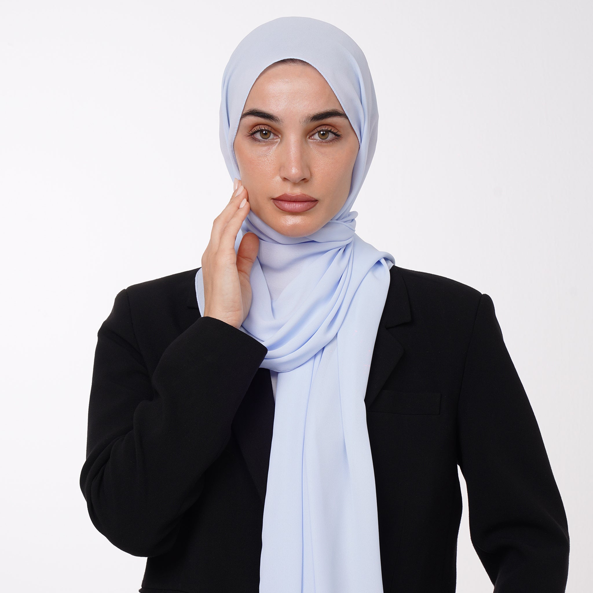 Premium Chiffon Hijab - Powder Blue