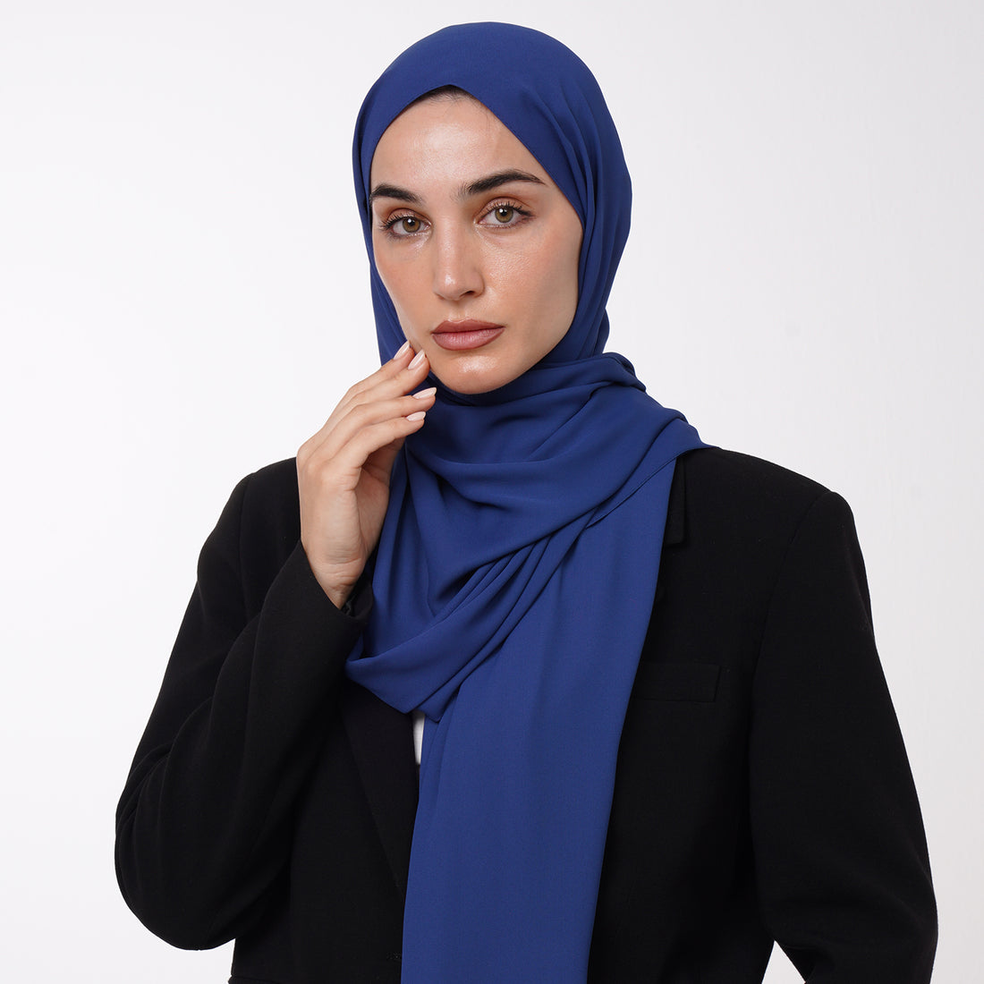 Premium Chiffon Hijab - Navy Blue