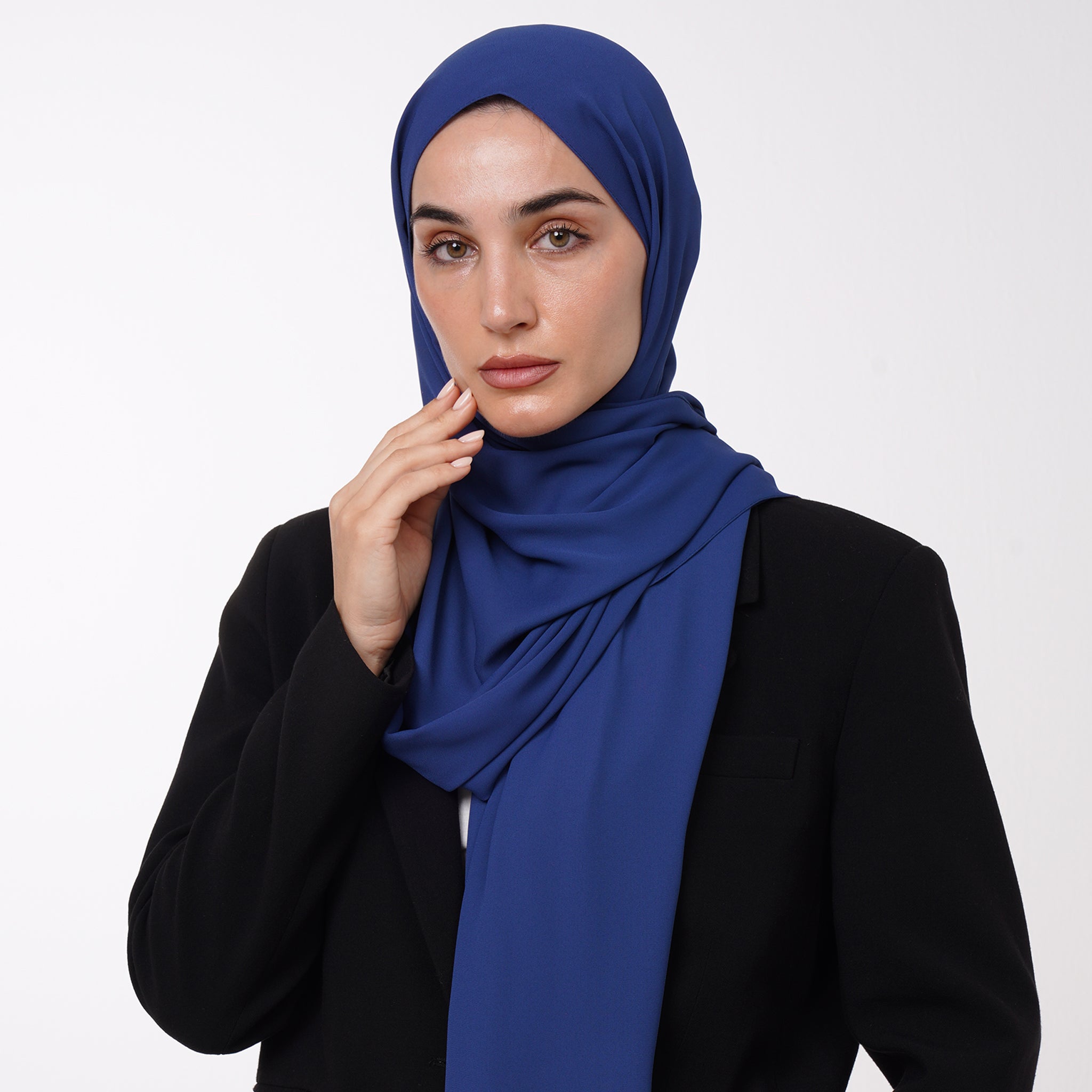 Premium Chiffon Hijab -Royal Sapphire Blue
