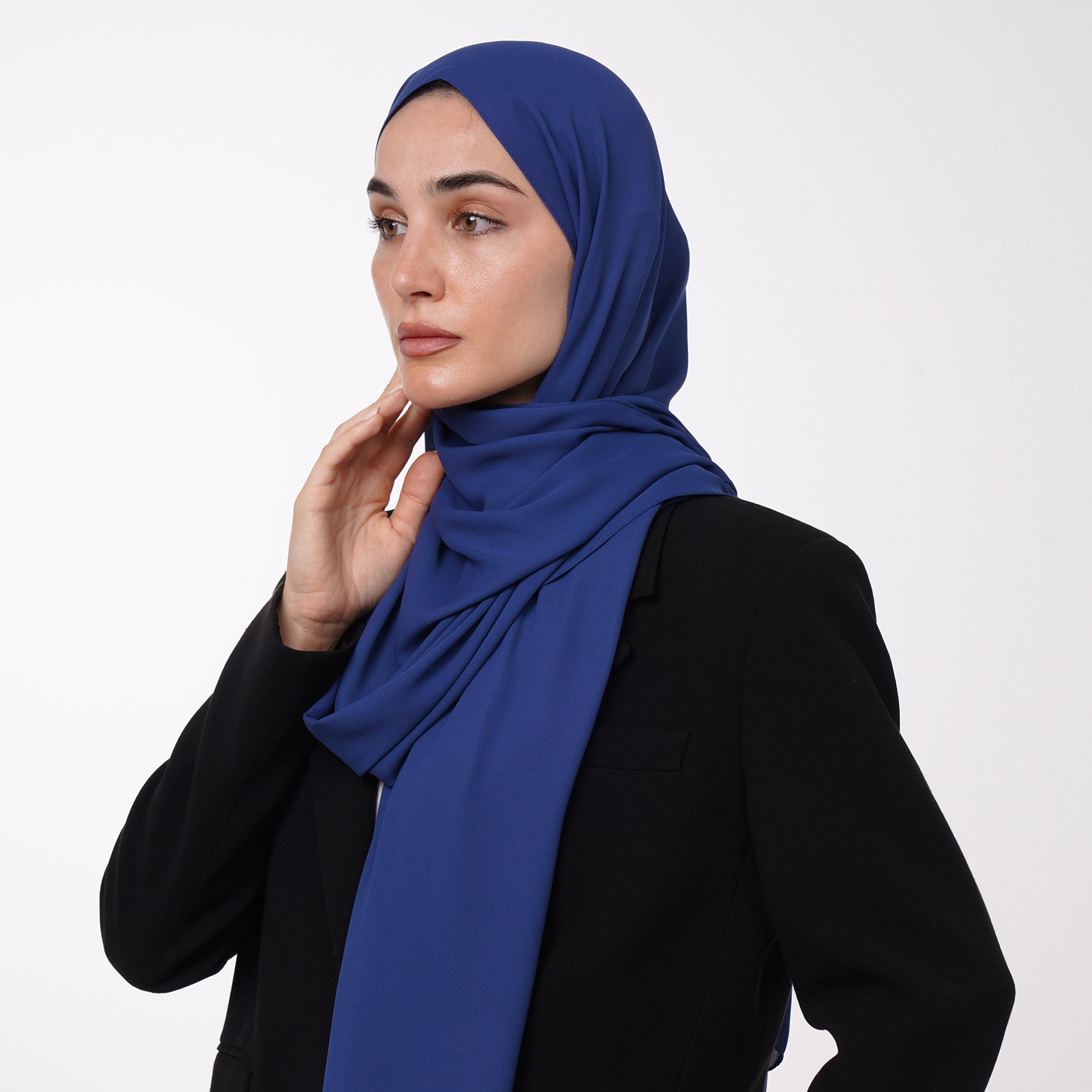 Premium Chiffon Hijab -Royal Sapphire Blue