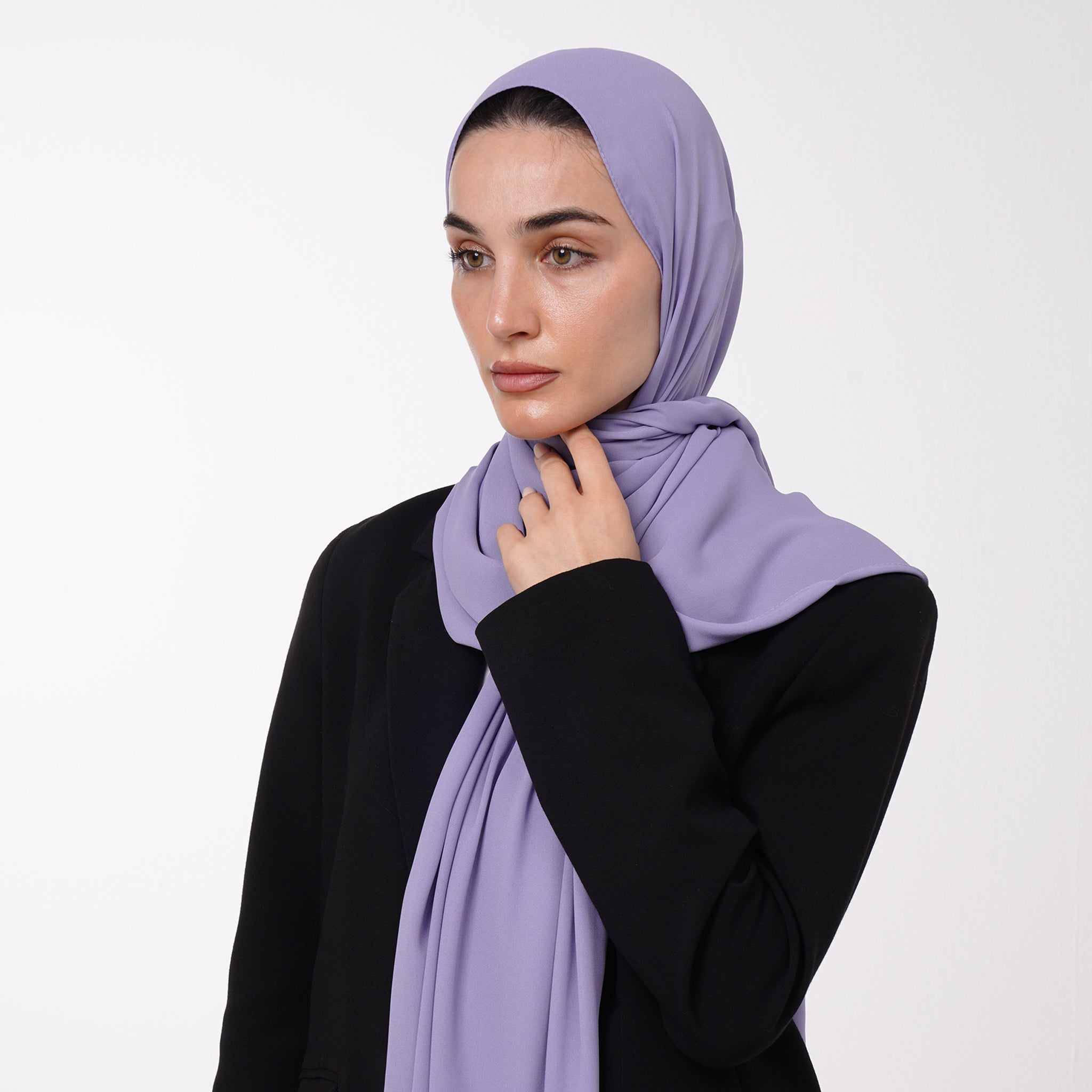 Premium Chiffon Hijab - Soft Lavender