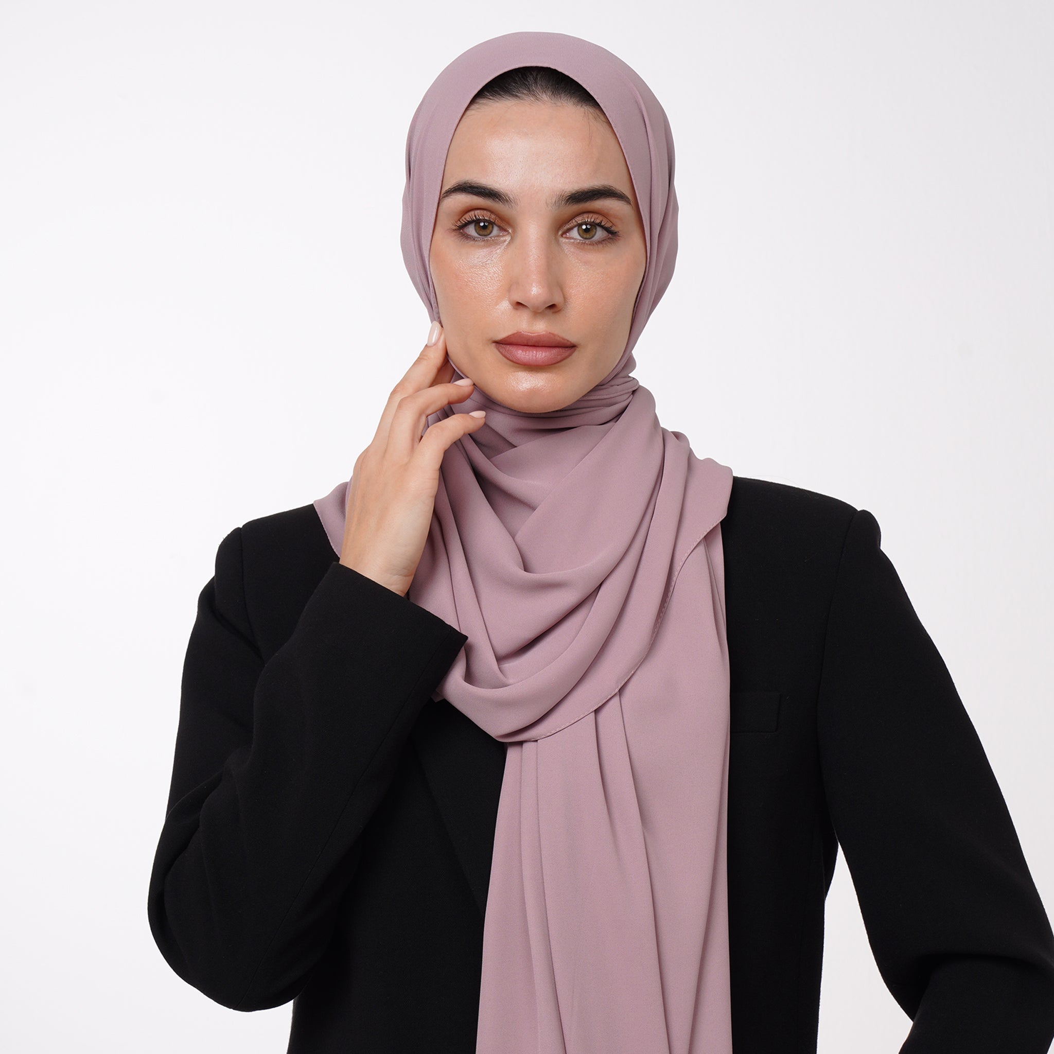 Premium Chiffon Hijab - Muted Mauve