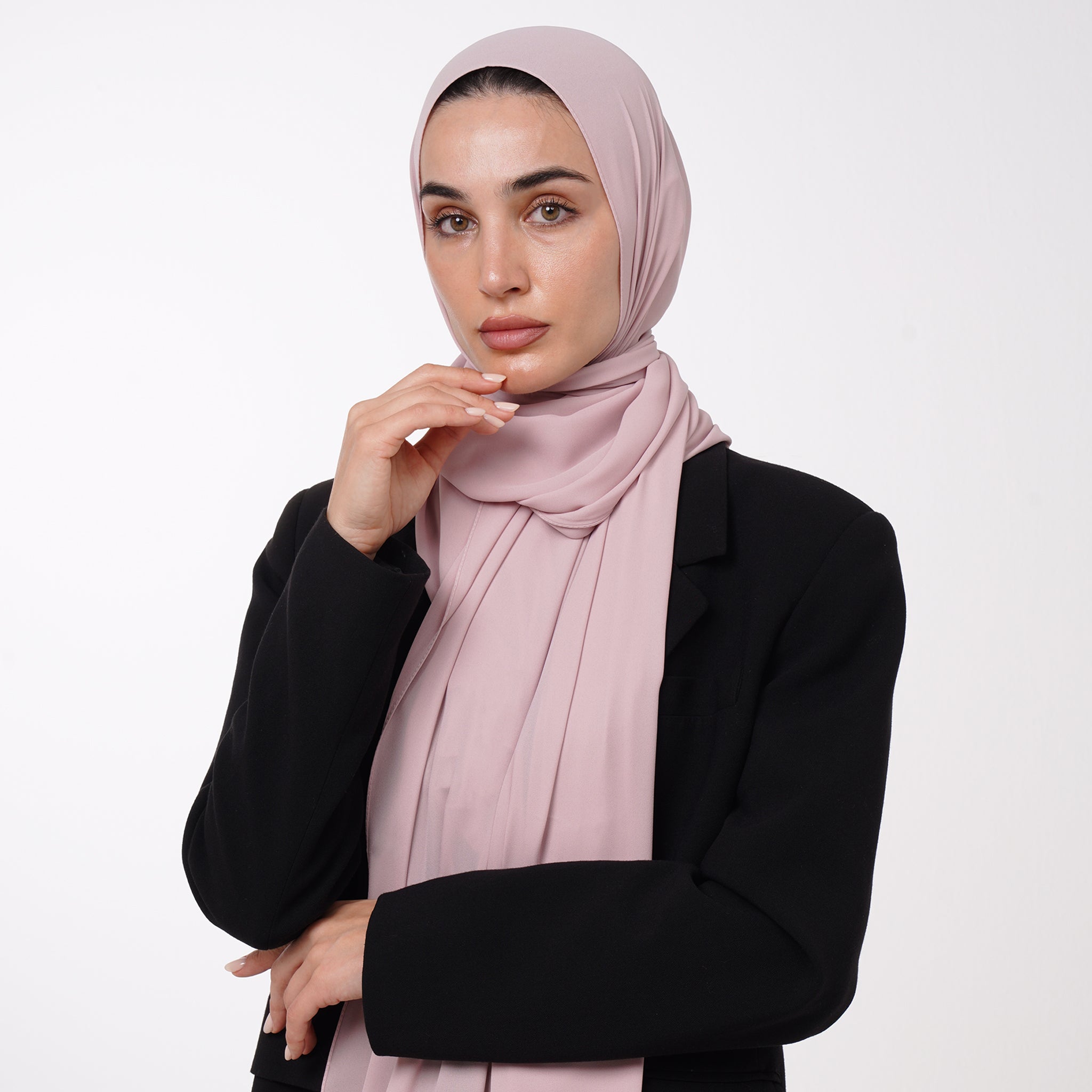 Premium Chiffon Hijab - Blush Pink