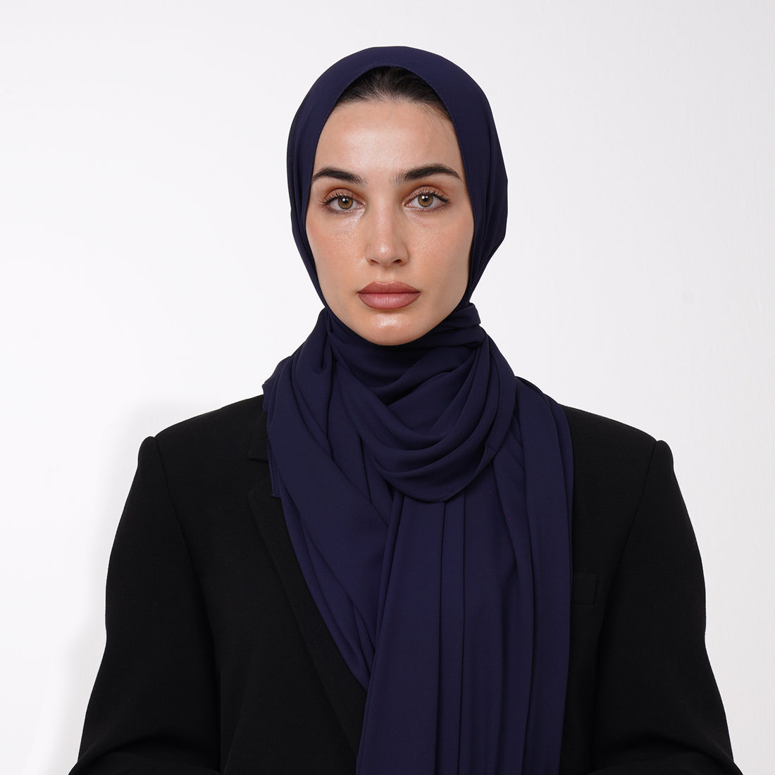 Premium Chiffon Hijab - Midnight Navy