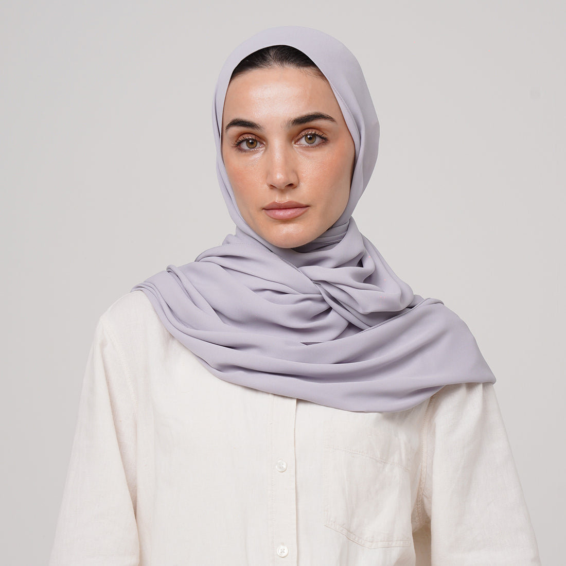 Premium Chiffon Hijab - Dusty Lavender