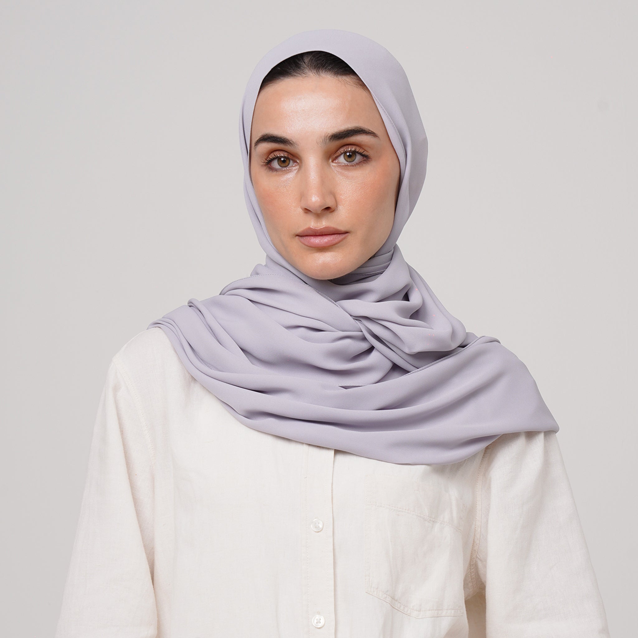 Premium Chiffon Hijab - Dusty Lavender