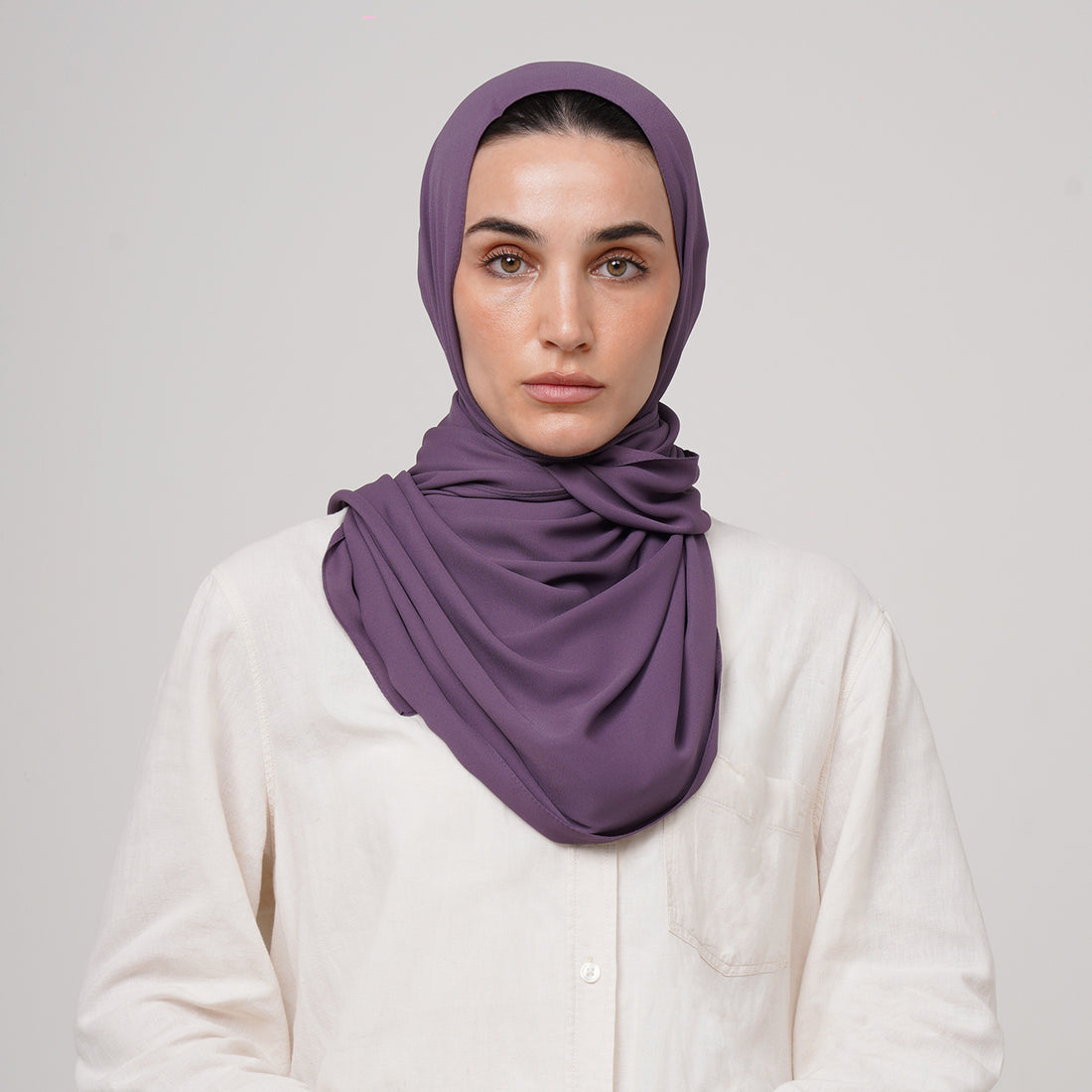 Premium Chiffon Hijab -Plum