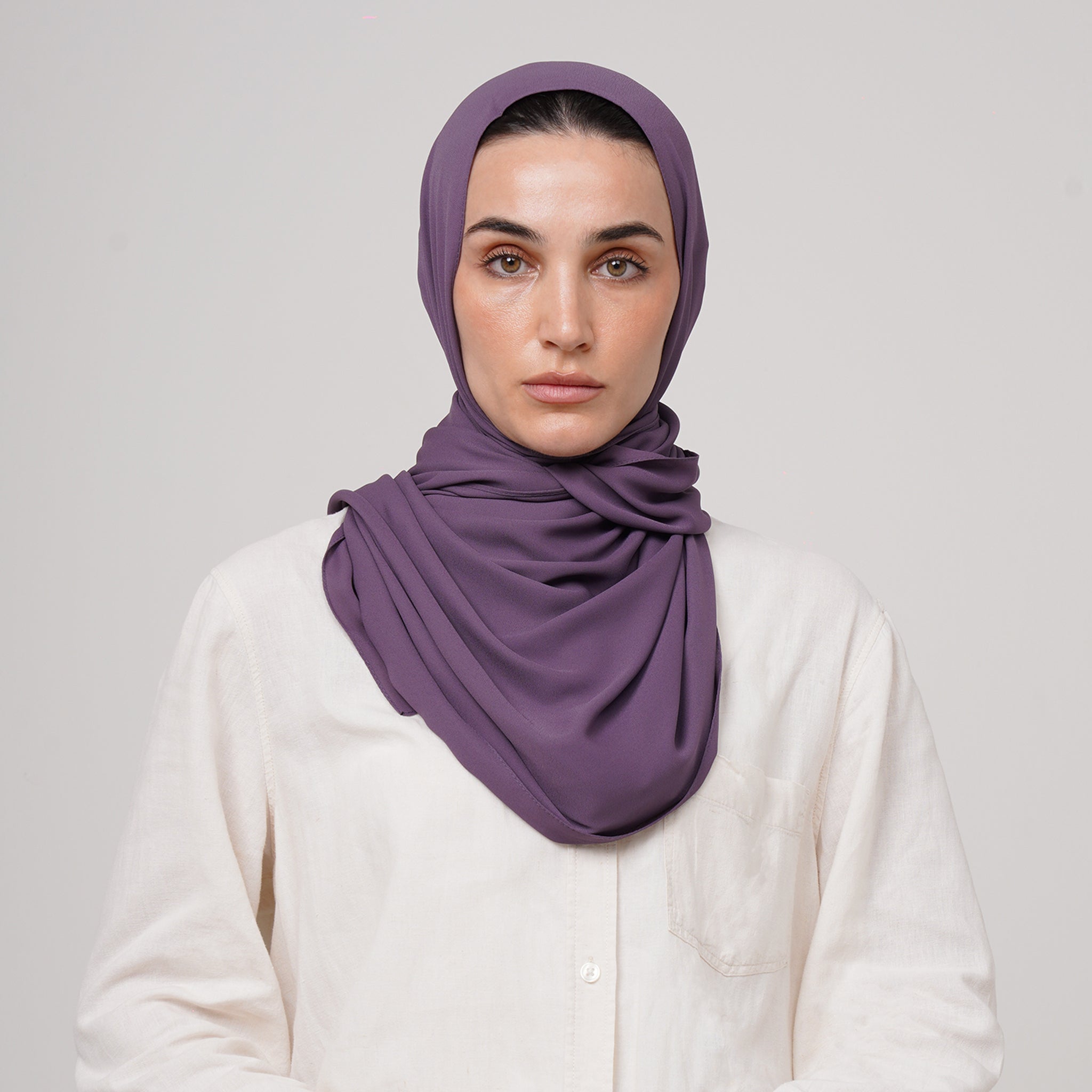 Premium Chiffon Hijab -Plum