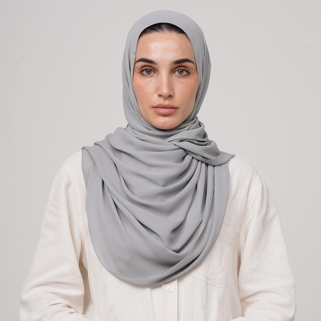 Premium Chiffon Hijab - Cool Gray