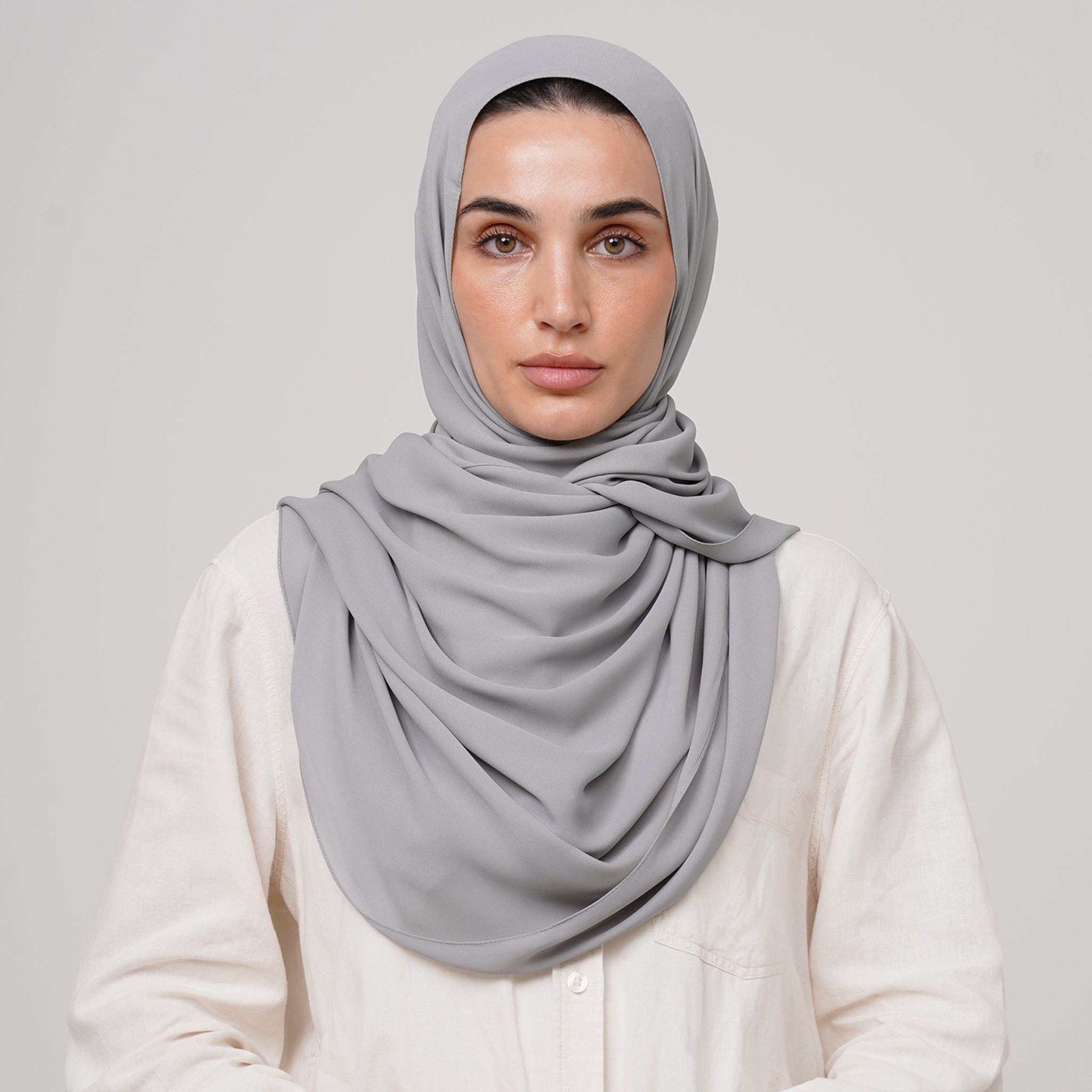Premium Chiffon Hijab - Cool Gray