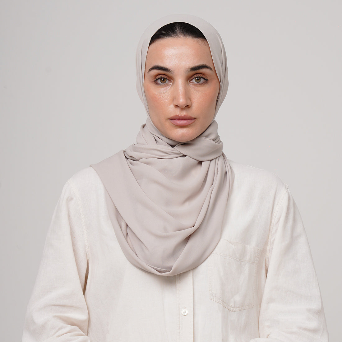 Premium Chiffon Hijab -Light Beige