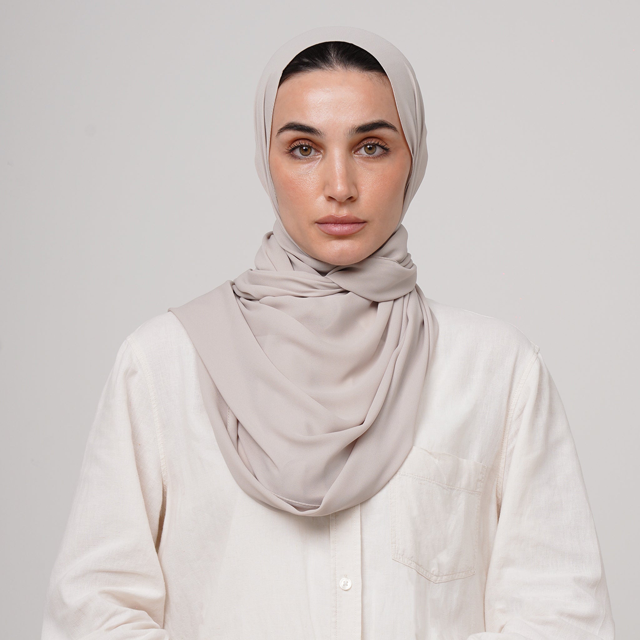 Premium Chiffon Hijab -Light Beige