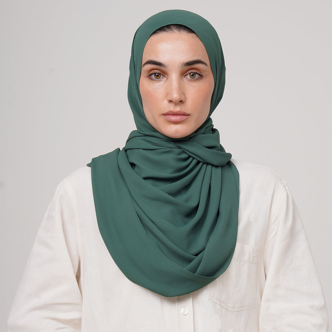 Premium Chiffon Hijab -Olive Green