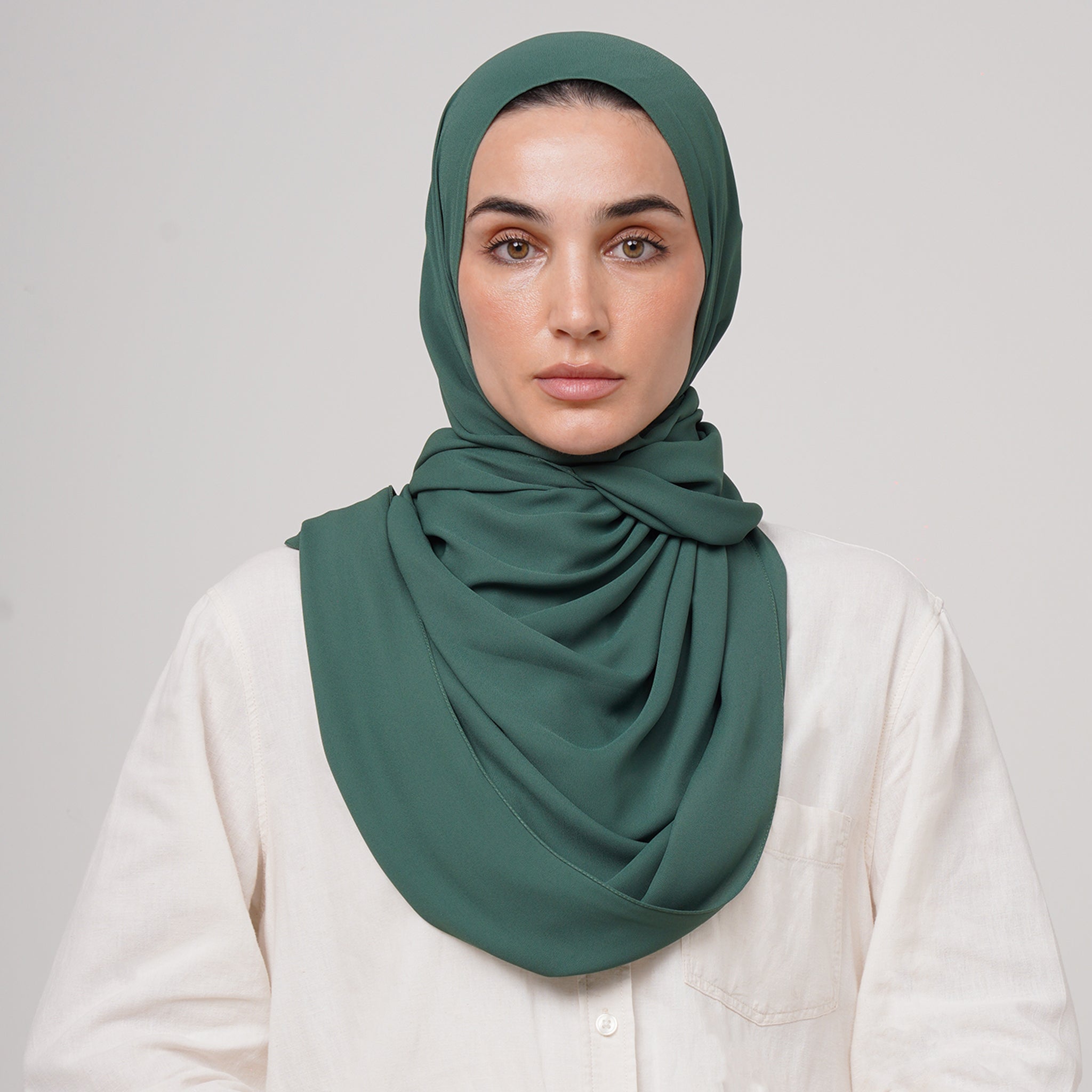 Premium Chiffon Hijab -Olive Green