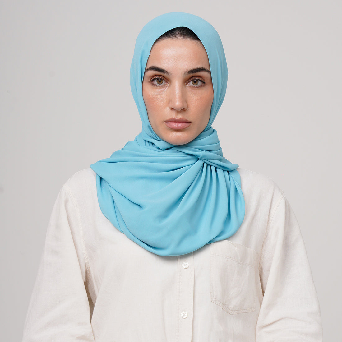 Premium Chiffon Hijab -Light Aqua
