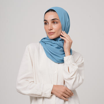 Premium Chiffon Hijab -Sky Blue
