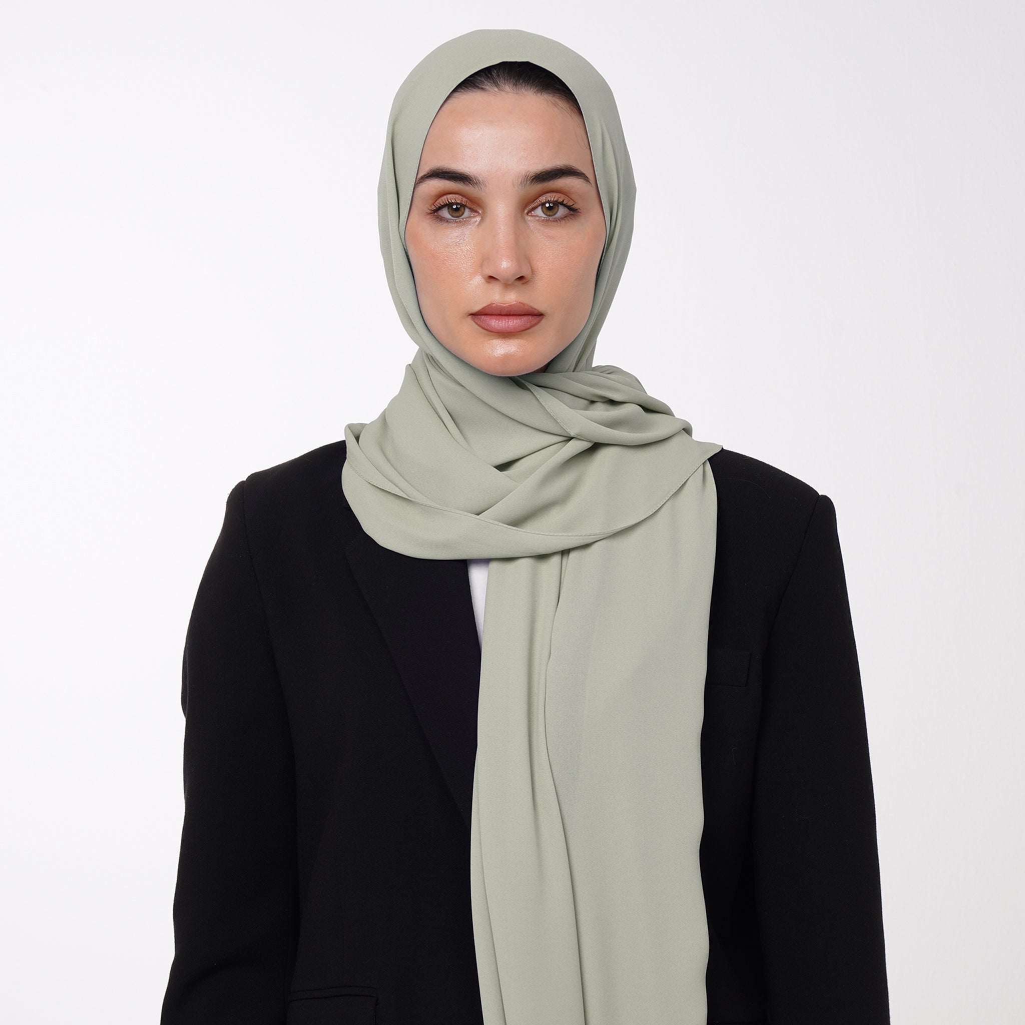 Premium Chiffon Hijab -Sage Mist
