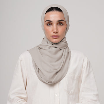Premium Chiffon Hijab -Moonstone Beige