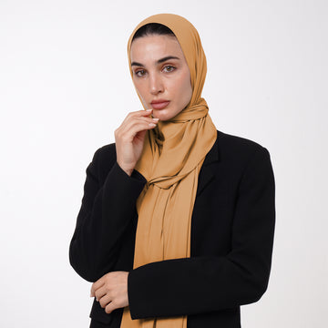 Premium Chiffon Hijab -Golden Caramel