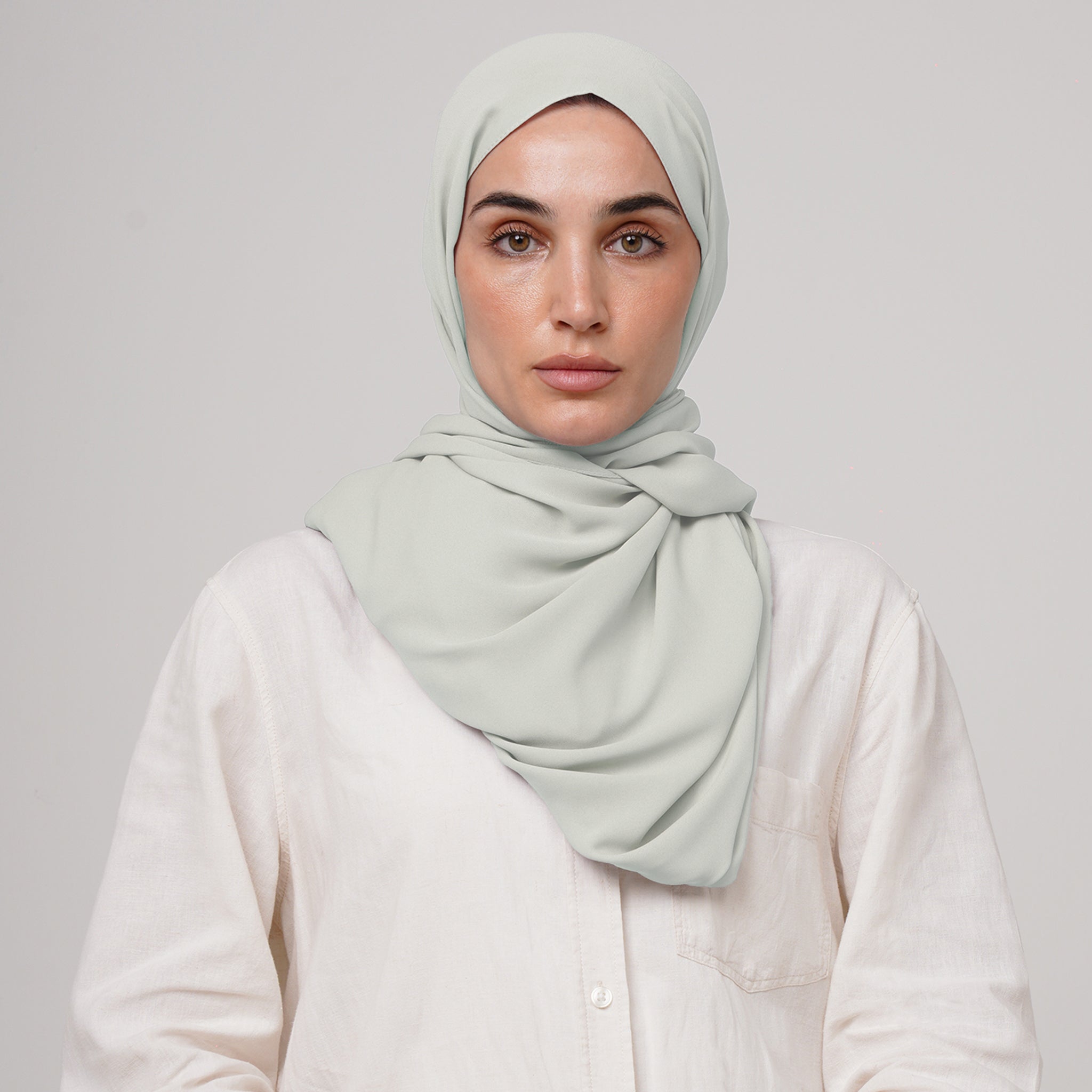 Premium Chiffon Hijab -Mint Frost
