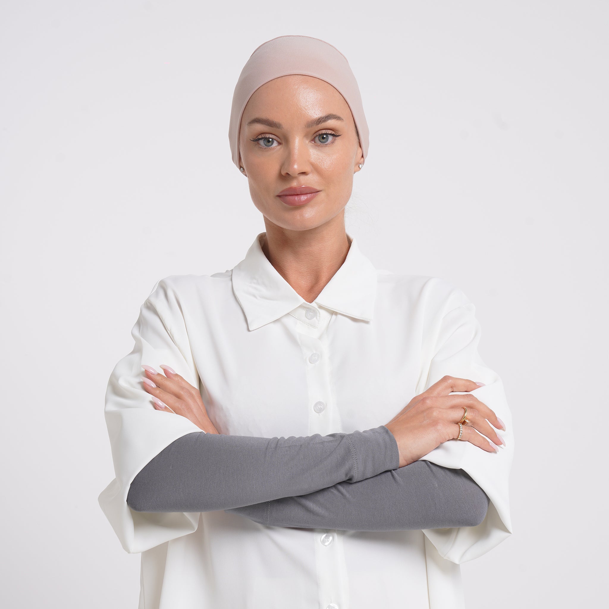 Cotton Arm Sleeves - Grey