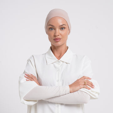 Cotton Arm Sleeves - Off White