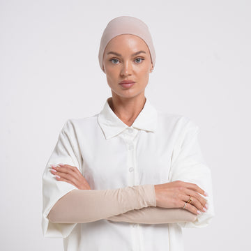 Cotton Arm Sleeves - Light Beige
